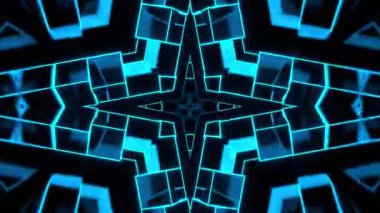 Gelecekçi Siberpunk VJ Döngü Neon Tüneli Girdabı ve Arıza Parçacıkları