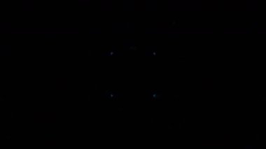 Gelecekçi Siberpunk VJ Döngü Neon Tüneli Girdabı ve Arıza Parçacıkları