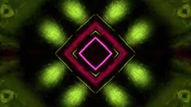 Gelecekçi Siberpunk VJ Döngü Neon Tüneli Girdabı ve Arıza Parçacıkları