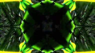 Gelecekçi Siberpunk VJ Döngü Neon Tüneli Girdabı ve Arıza Parçacıkları