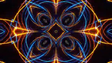 Gelecekçi Siberpunk VJ Döngü Neon Tüneli Girdabı ve Arıza Parçacıkları