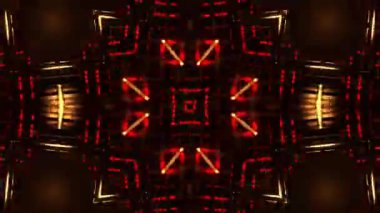 Gelecekçi Siberpunk VJ Döngü Neon Tüneli Girdabı ve Arıza Parçacıkları