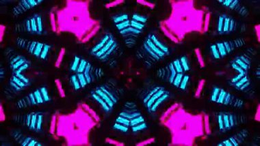 Gelecekçi Siberpunk VJ Döngü Neon Tüneli Girdabı ve Arıza Parçacıkları