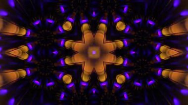 Gelecekçi Siberpunk VJ Döngü Neon Tüneli Girdabı ve Arıza Parçacıkları