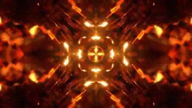 Gelecekçi Siberpunk VJ Döngü Neon Tüneli Girdabı ve Arıza Parçacıkları