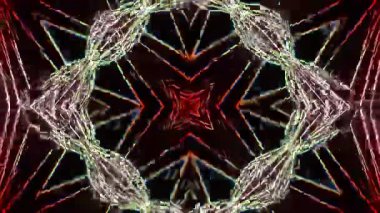 Gelecekçi Siberpunk VJ Döngü Neon Tüneli Girdabı ve Arıza Parçacıkları