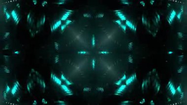 Gelecekçi Siberpunk VJ Döngü Neon Tüneli Girdabı ve Arıza Parçacıkları