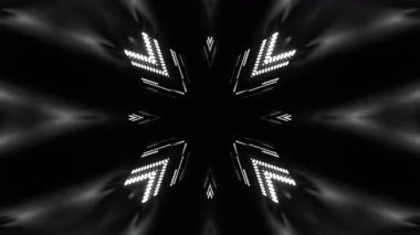 Gelecekçi Siberpunk VJ Döngü Neon Tüneli Girdabı ve Arıza Parçacıkları