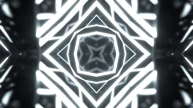 Gelecekçi Siberpunk VJ Döngü Neon Tüneli Girdabı ve Arıza Parçacıkları