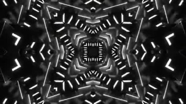 Gelecekçi Siberpunk VJ Döngü Neon Tüneli Girdabı ve Arıza Parçacıkları
