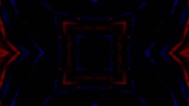 Gelecekçi Siberpunk VJ Döngü Neon Tüneli Girdabı ve Arıza Parçacıkları