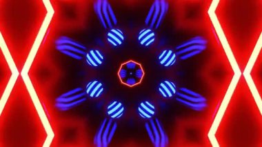 Gelecekçi Siberpunk VJ Döngü Neon Tüneli Girdabı ve Arıza Parçacıkları