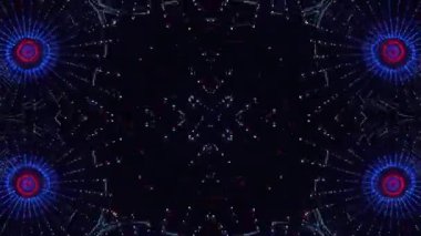 Gelecekçi Siberpunk VJ Döngü Neon Tüneli Girdabı ve Arıza Parçacıkları