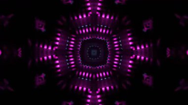 Gelecekçi Siberpunk VJ Döngü Neon Tüneli Girdabı ve Arıza Parçacıkları