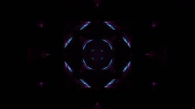 Gelecekçi Siberpunk VJ Döngü Neon Tüneli Girdabı ve Arıza Parçacıkları