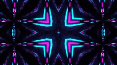 Gelecekçi Siberpunk VJ Döngü Neon Tüneli Girdabı ve Arıza Parçacıkları