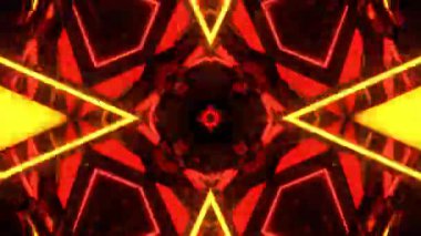 Gelecekçi Siberpunk VJ Döngü Neon Tüneli Girdabı ve Arıza Parçacıkları