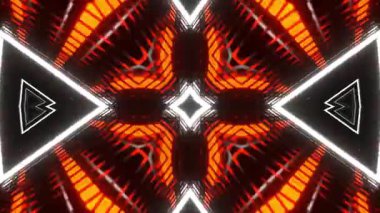 Gelecekçi Siberpunk VJ Döngü Neon Tüneli Girdabı ve Arıza Parçacıkları