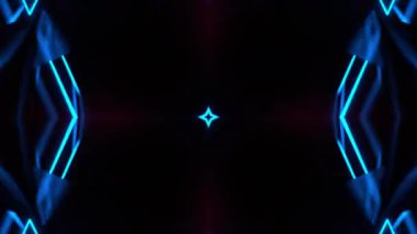 Gelecekçi Siberpunk VJ Döngü Neon Tüneli Girdabı ve Arıza Parçacıkları