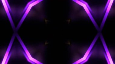 Gelecekçi Siberpunk VJ Döngü Neon Tüneli Girdabı ve Arıza Parçacıkları