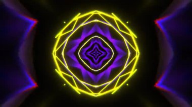 Gelecekçi Siberpunk VJ Döngü Neon Tüneli Girdabı ve Arıza Parçacıkları