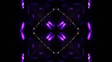 Gelecekçi Siberpunk VJ Döngü Neon Tüneli Girdabı ve Arıza Parçacıkları