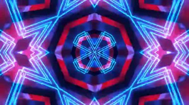 Gelecekçi Siberpunk VJ Döngü Neon Tüneli Girdabı ve Arıza Parçacıkları