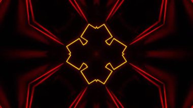 Gelecekçi Siberpunk VJ Döngü Neon Tüneli Girdabı ve Arıza Parçacıkları