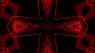 Gelecekçi Siberpunk VJ Döngü Neon Tüneli Girdabı ve Arıza Parçacıkları