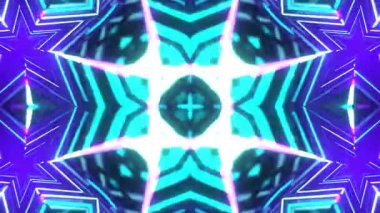 Gelecekçi Siberpunk VJ Döngü Neon Tüneli Girdabı ve Arıza Parçacıkları