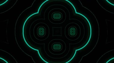 Gelecekçi Siberpunk VJ Döngü Neon Tüneli Girdabı ve Arıza Parçacıkları