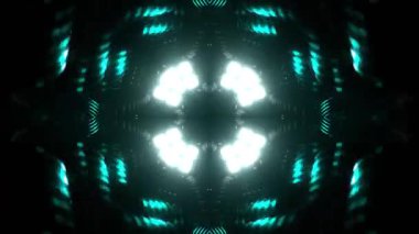 Gelecekçi Siberpunk VJ Döngü Neon Tüneli Girdabı ve Arıza Parçacıkları