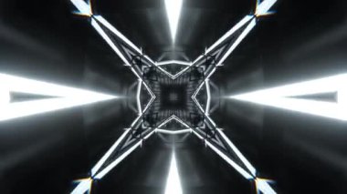 Gelecekçi Siberpunk VJ Döngü Neon Tüneli Girdabı ve Arıza Parçacıkları