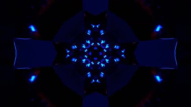 Gelecekçi Siberpunk VJ Döngü Neon Tüneli 