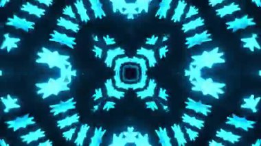 Gelecekçi Siberpunk VJ Döngü Neon Tüneli 