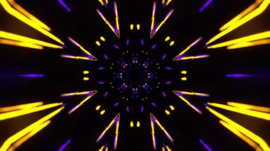 Gelecekçi Siberpunk VJ Döngü Neon Tüneli 