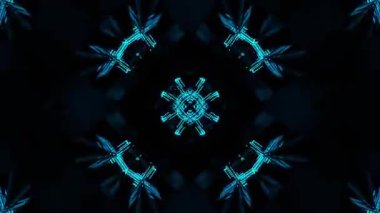 Gelecekçi Siberpunk VJ Döngü Neon Tüneli 