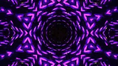 Gelecekçi Siberpunk VJ Döngü Neon Tüneli 