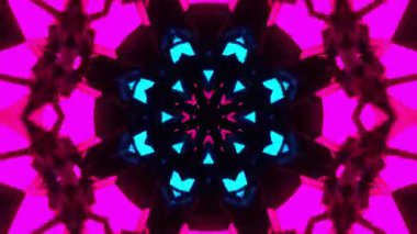 Gelecekçi Siberpunk VJ Döngü Neon Tüneli 