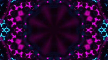 Gelecekçi Siberpunk VJ Döngü Neon Tüneli 