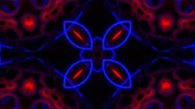 Gelecekçi Siberpunk VJ Döngü Neon Tüneli 