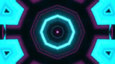 Gelecekçi Siberpunk VJ Döngü Neon Tüneli 