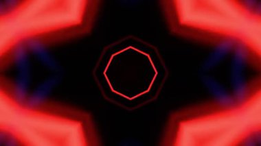 Gelecekçi Siberpunk VJ Döngü Neon Tüneli 