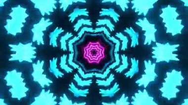 Gelecekçi Siberpunk VJ Döngü Neon Tüneli 