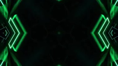 Gelecekçi Siberpunk VJ Döngü Neon Tüneli 