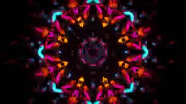 Gelecekçi Siberpunk VJ Döngü Neon Tüneli 