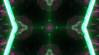 Gelecekçi Siberpunk VJ Döngü Neon Tüneli 