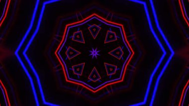 Gelecekçi Siberpunk VJ Döngü Neon Tüneli 