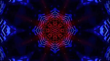 Gelecekçi Siberpunk VJ Döngü Neon Tüneli 