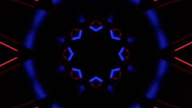 Gelecekçi Siberpunk VJ Döngü Neon Tüneli 